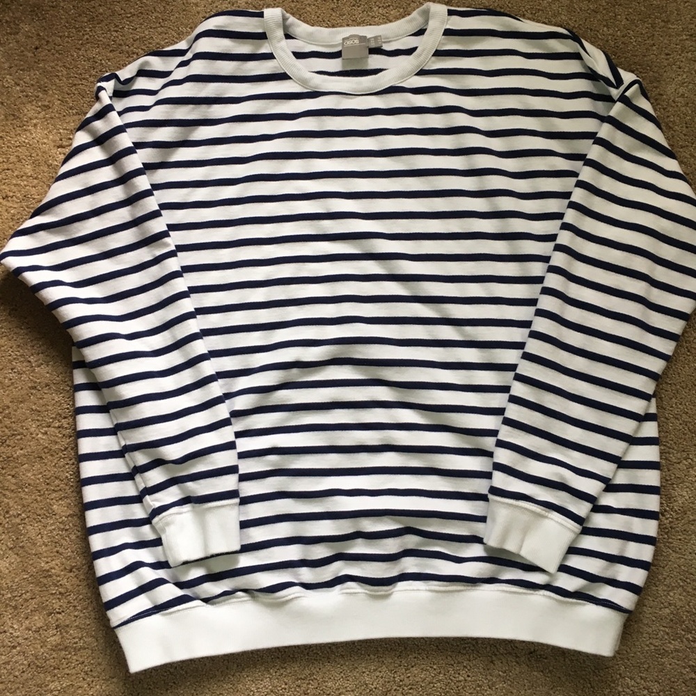 ASOS maternity striped sweatshirt
